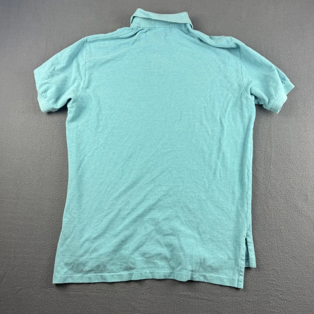 Polo Ralph Lauren Shirt Men's L Teal Pink Pony Short Sleeve Pique Cotton Polo